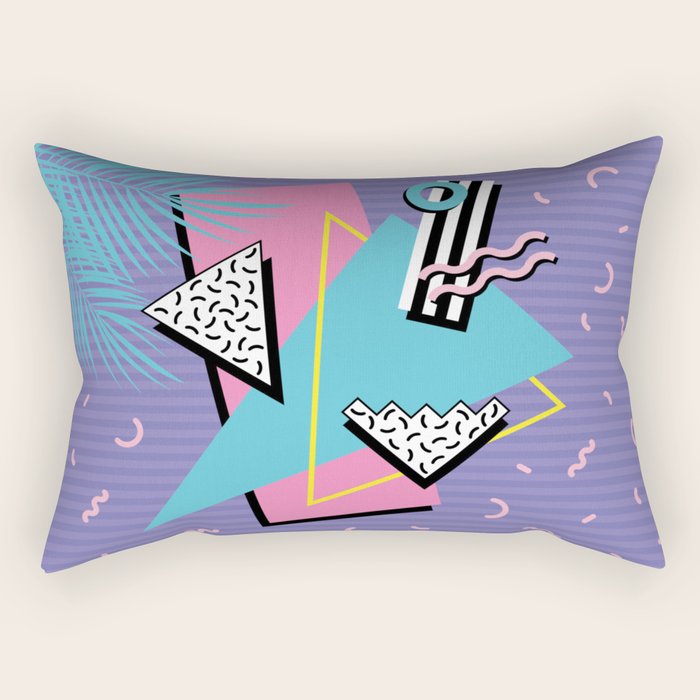 Memphis Pattern 57 - 80s - 90s Retro / 2nd year anniversary design Rectangular Pillow Gallery Image 1