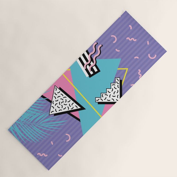 Memphis Pattern 57 - 80s - 90s Retro / 2nd year anniversary design Yoga Mat Gallery Image 1