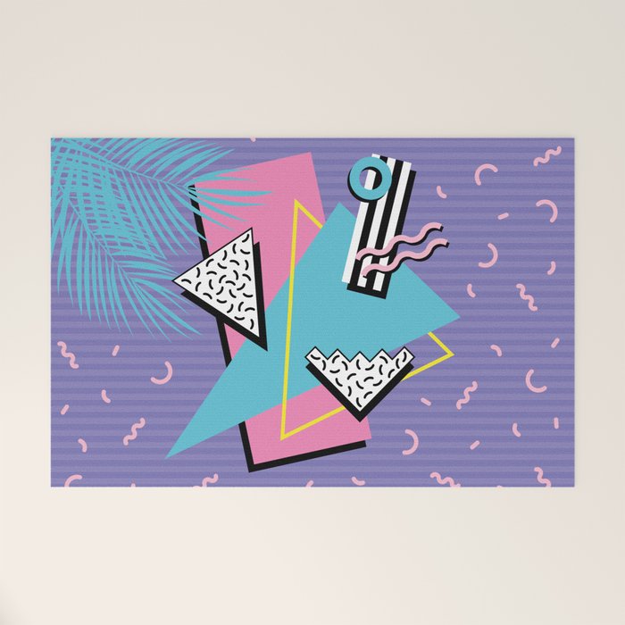 Memphis Pattern 57 - 80s - 90s Retro / 2nd year anniversary design Welcome Mat Gallery Image 1