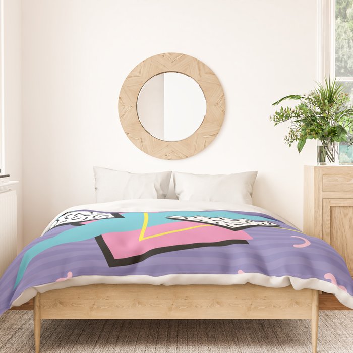 Memphis Pattern 57 - 80s - 90s Retro / 2nd year anniversary design Duvet Cover Gallery Image 3