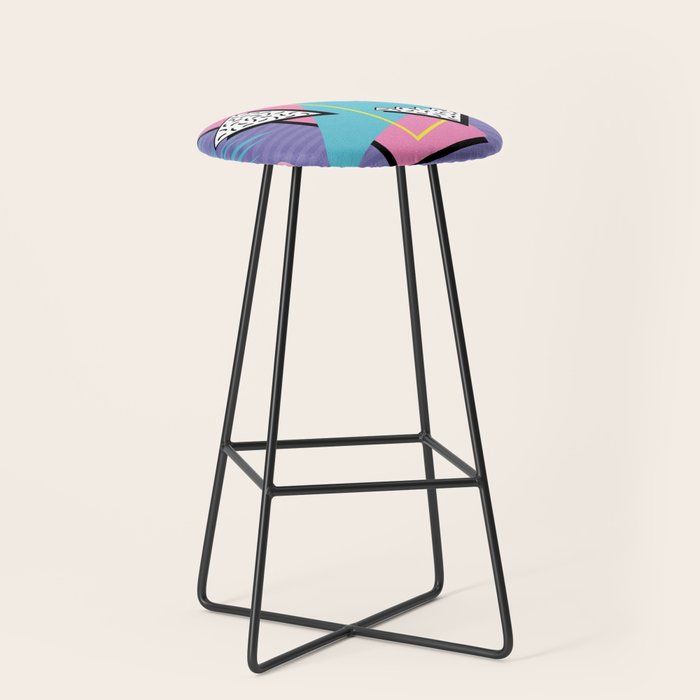 Memphis Pattern 57 - 80s - 90s Retro / 2nd year anniversary design Stool Gallery Image 1
