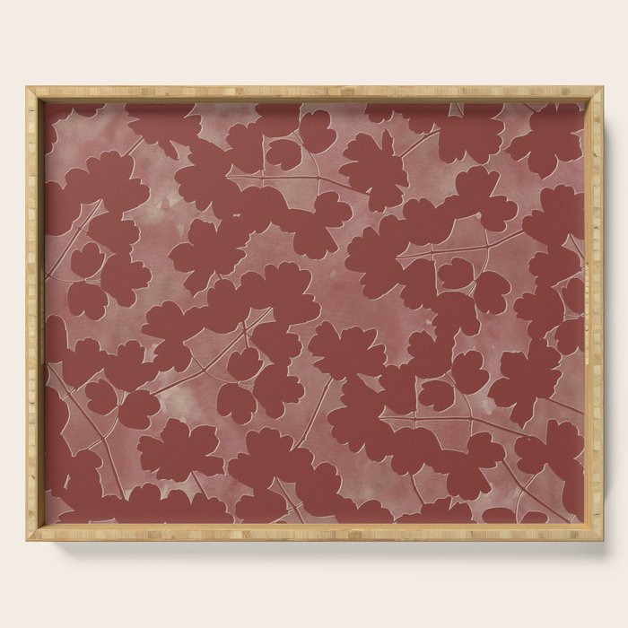 Shadow Poppies - Rust Serving Tray Gallery Image 1