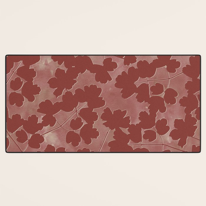 Shadow Poppies - Rust Desk Mat Gallery Image 3