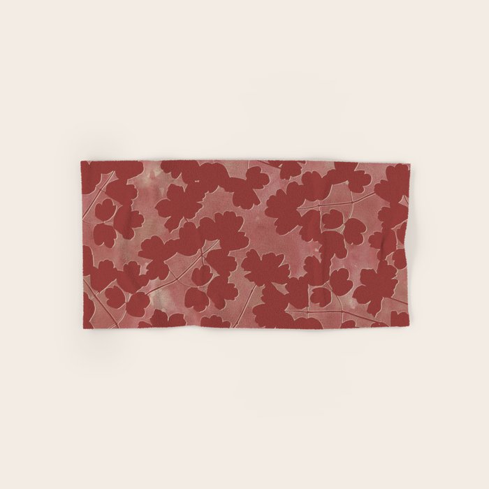 Shadow Poppies - Rust Bath Towel Gallery Image 1