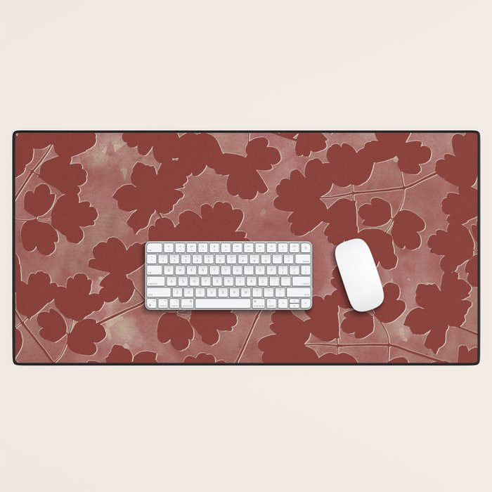 Shadow Poppies - Rust Desk Mat Gallery Image 1