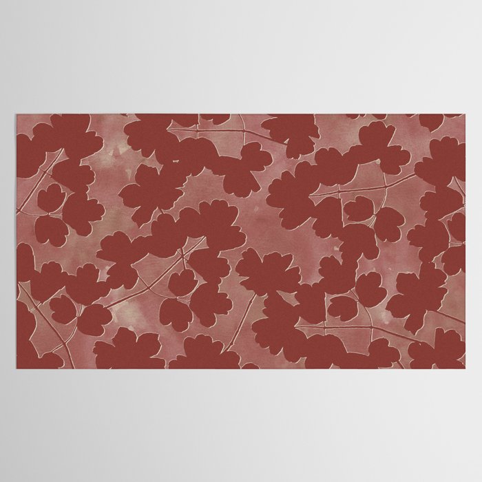 Shadow Poppies - Rust Tablecloth Gallery Image 2