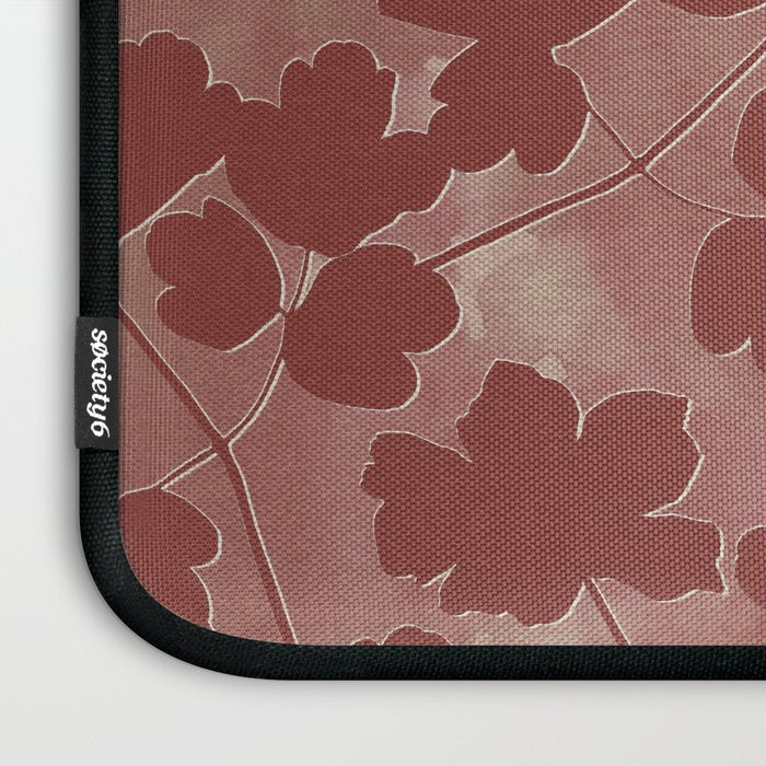 Shadow Poppies - Rust Laptop Sleeve Gallery Image 3