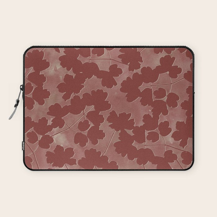 Shadow Poppies - Rust Laptop Sleeve Gallery Image 1