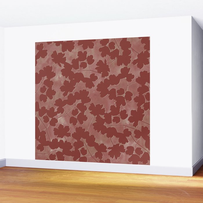 Shadow Poppies - Rust Wall Mural Gallery Image 2