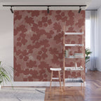 Shadow Poppies - Rust Wall Mural Gallery Image 1