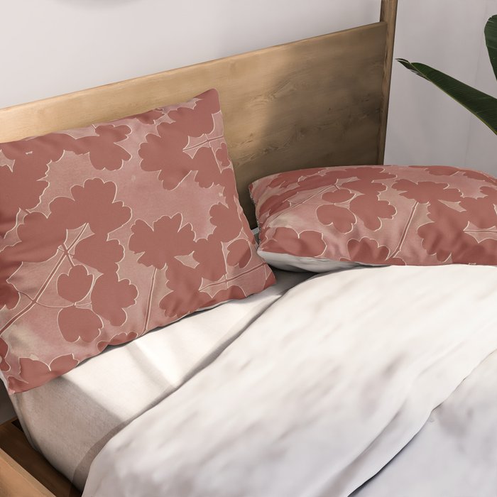 Shadow Poppies - Rust Pillow Sham Gallery Image 2