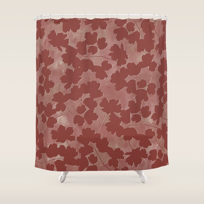 Shadow Poppies - Rust Shower Curtain Gallery Image 1