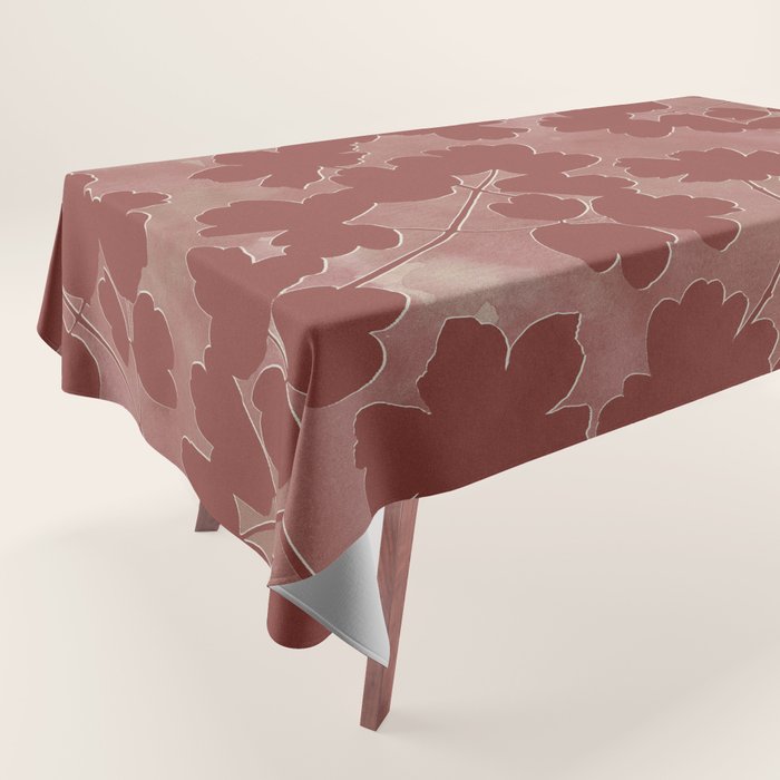 Shadow Poppies - Rust Tablecloth Gallery Image 1