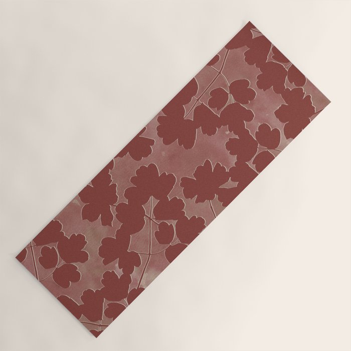 Shadow Poppies - Rust Yoga Mat Gallery Image 1