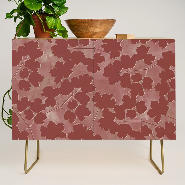 Shadow Poppies - Rust Credenza Gallery Image 1