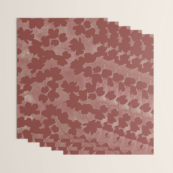 Shadow Poppies - Rust Wrapping Paper Gallery Image 3