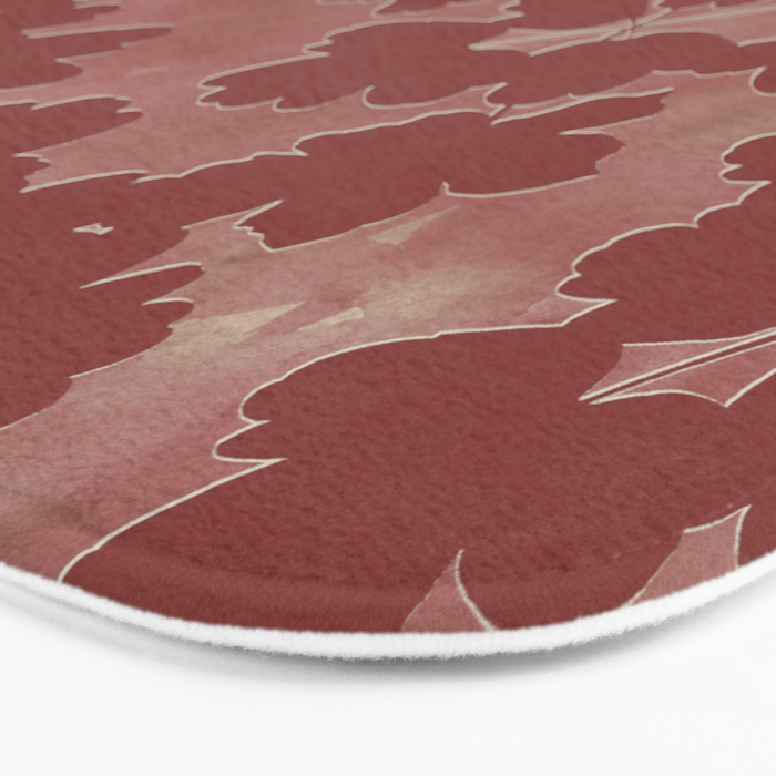 Shadow Poppies - Rust Bath Mat Gallery Image 3