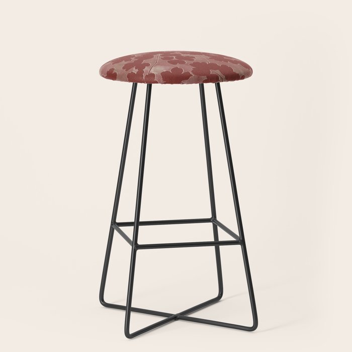 Shadow Poppies - Rust Stool Gallery Image 1