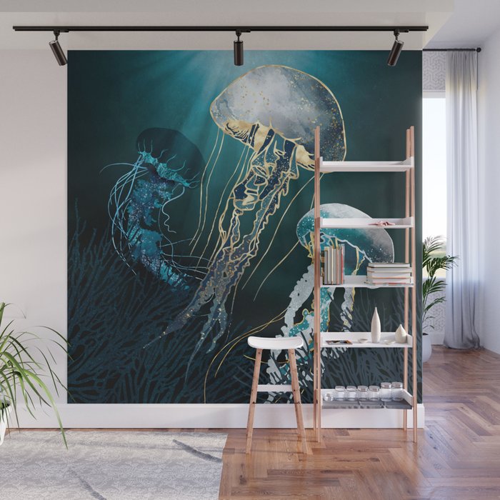Metallic Jellyfish V Wall Mural Gallery Image 1