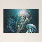 Metallic Jellyfish V Welcome Mat Gallery Image 1