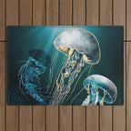 Metallic Jellyfish V Outdoor Rug Gallery Image 1