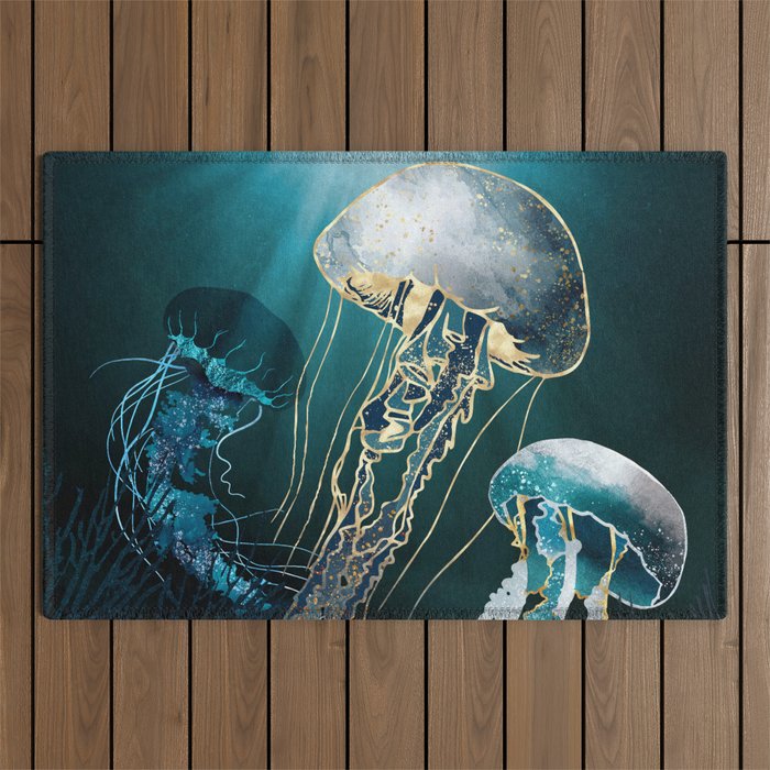 Metallic Jellyfish V Outdoor Rug Gallery Image 1