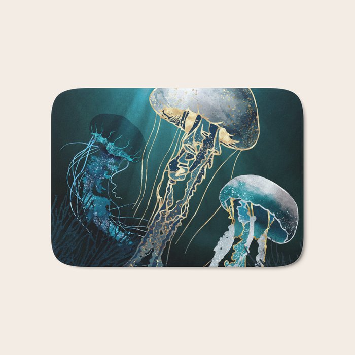 Metallic Jellyfish V Bath Mat Gallery Image 1