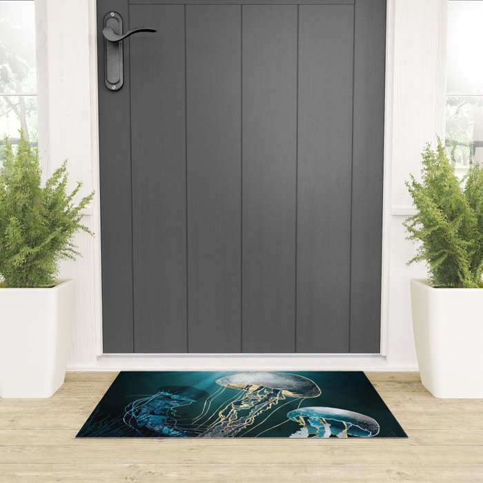 Metallic Jellyfish V Welcome Mat Gallery Image 3