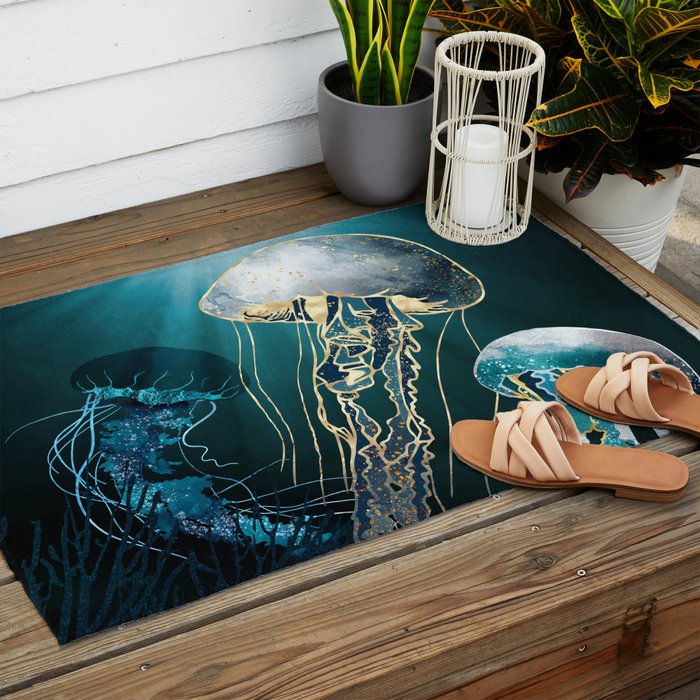Metallic Jellyfish V Outdoor Rug Gallery Image 2