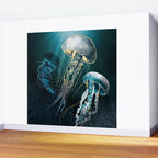Metallic Jellyfish V Wall Mural Gallery Image 2