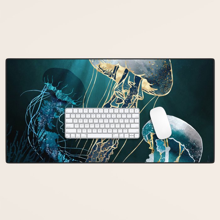 Metallic Jellyfish V Desk Mat Gallery Image 1