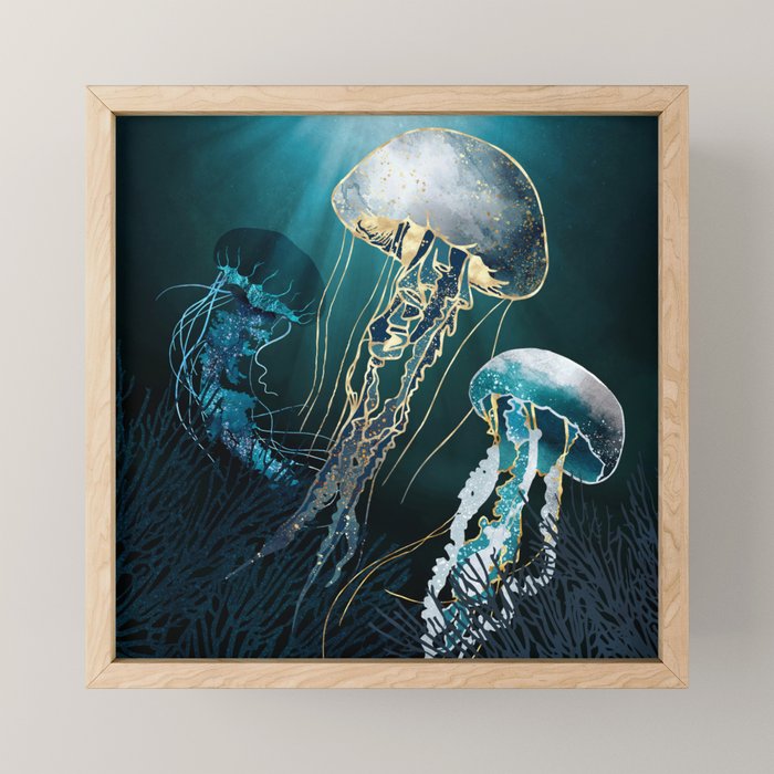 Metallic Jellyfish V Mini Art Print Gallery Image 1