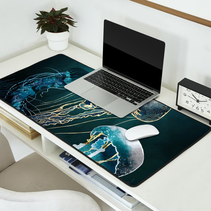 Metallic Jellyfish V Desk Mat Gallery Image 2