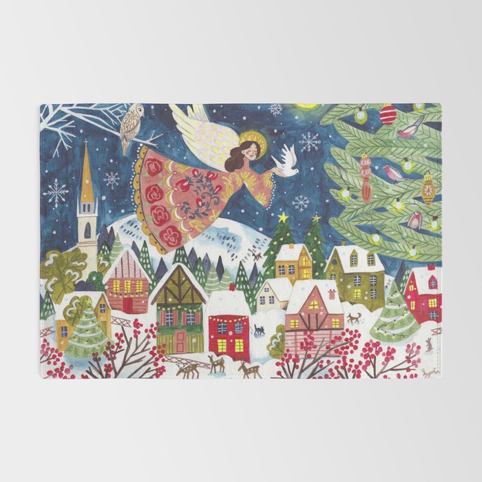 Christmas angel of peace Rug Gallery Image 2
