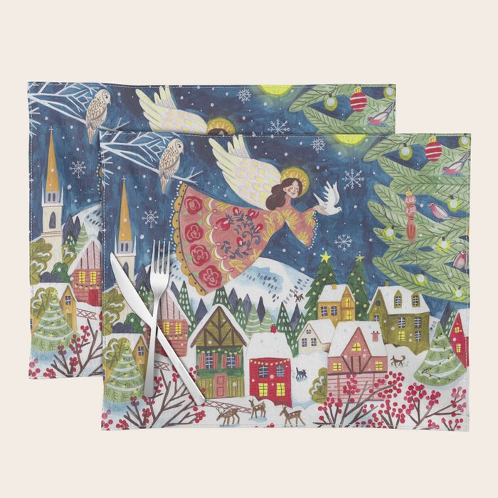 Christmas angel of peace Placemat Gallery Image 1
