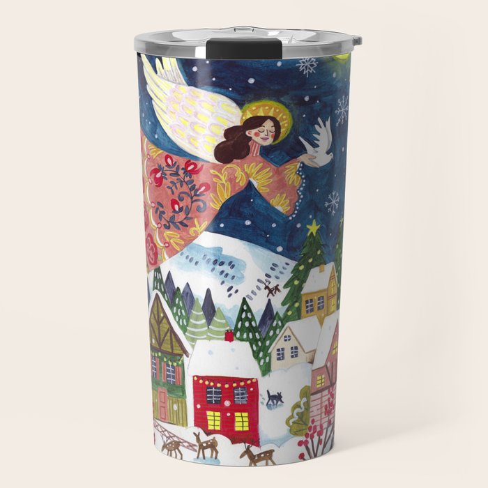 Christmas angel of peace Travel Mug Gallery Image 1