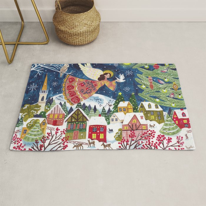 Christmas angel of peace Rug Gallery Image 1