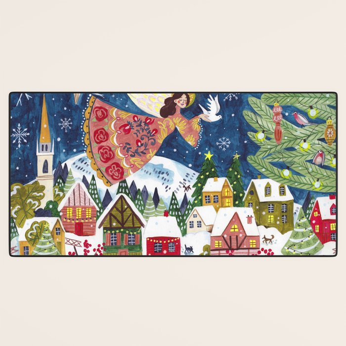 Christmas angel of peace Desk Mat Gallery Image 3