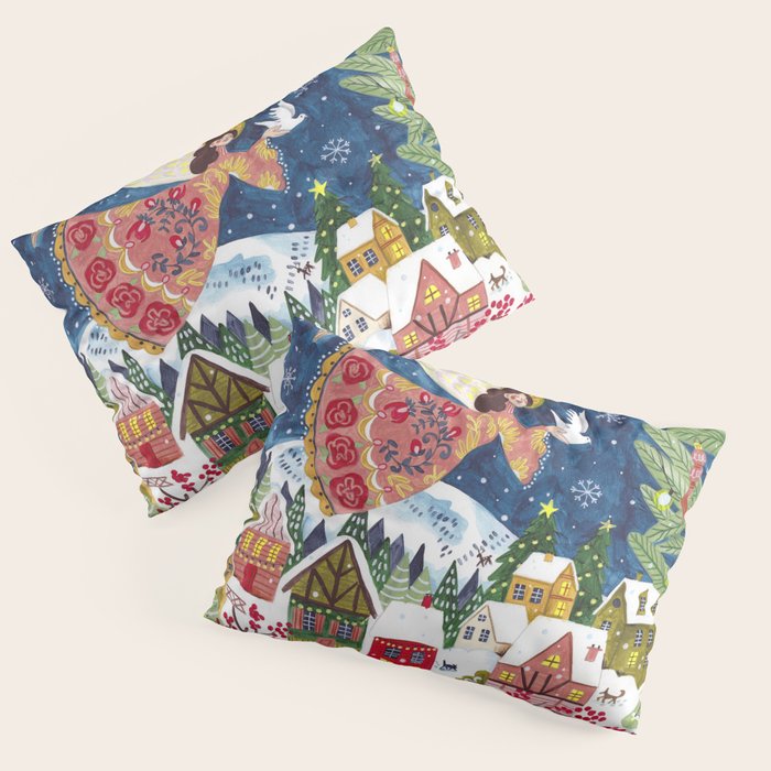 Christmas angel of peace Pillow Sham Gallery Image 1