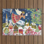 Christmas angel of peace Outdoor Rug Gallery Image 1