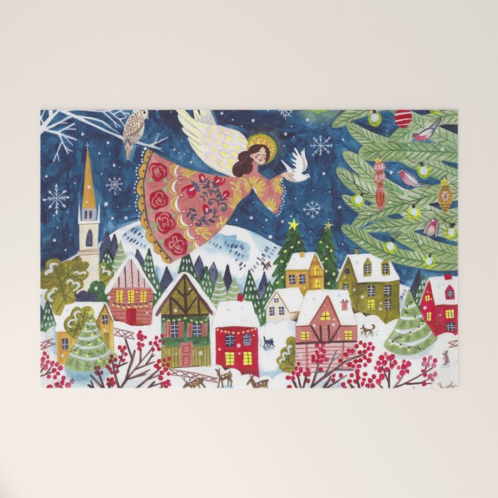 Christmas angel of peace Welcome Mat Gallery Image 1