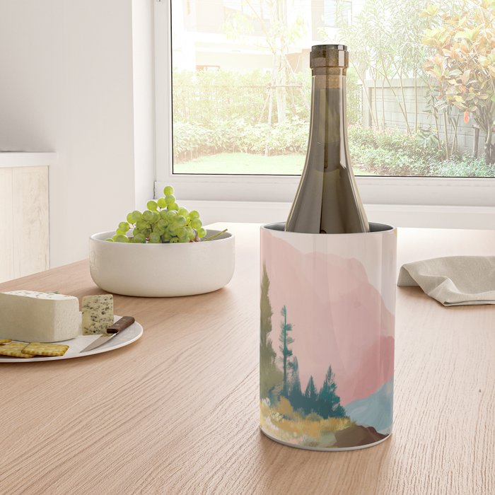 Pastel Mountain Lake Wine Chiller Gallery Image 4