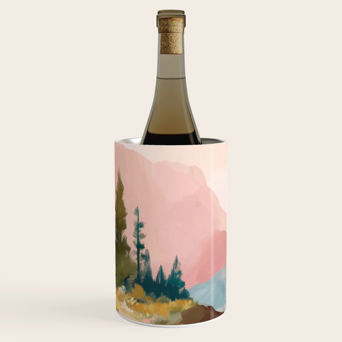 Pastel Mountain Lake Wine Chiller Gallery Image 1