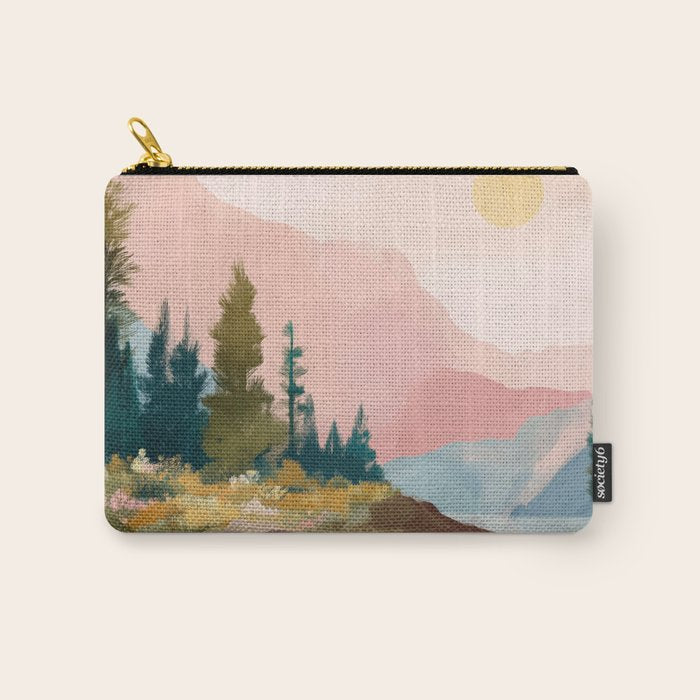 Pastel Mountain Lake Carry All Pouch Gallery Image 1
