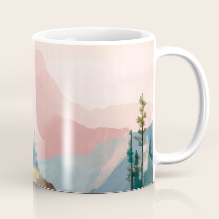 Pastel Mountain Lake Coffee Mug Gallery Image 1