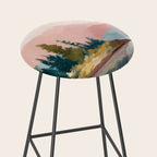 Pastel Mountain Lake Stool Gallery Image 2