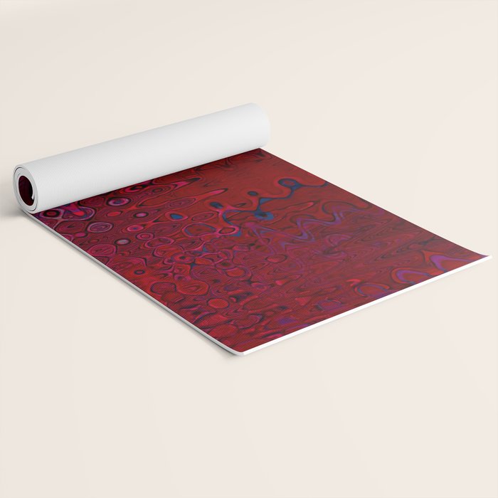 Red And Purple Abstract Painting Yoga Mat Gallery Image 2