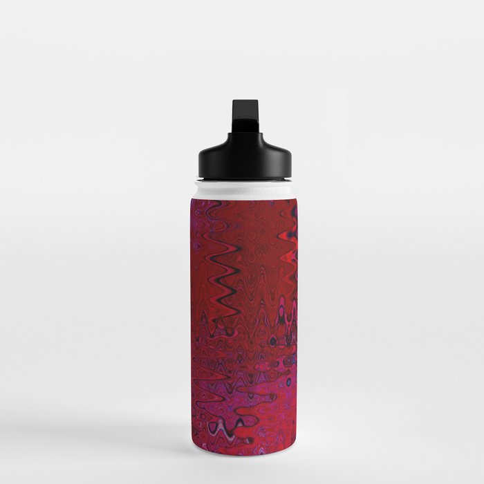 Red And Purple Abstract Painting Water Bottle Gallery Image 3