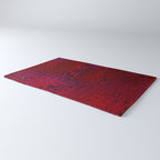Red And Purple Abstract Painting Rug Gallery Image 3
