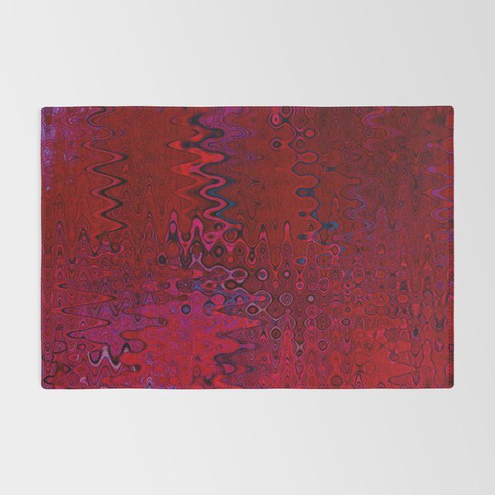 Red And Purple Abstract Painting Rug Gallery Image 2